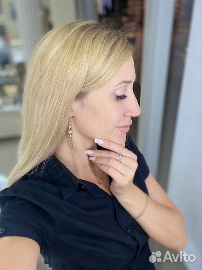 Серьги цепочки с бриллиантами 7,92г 585 проба