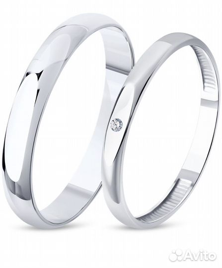Обручальные кольца с бриллиантом