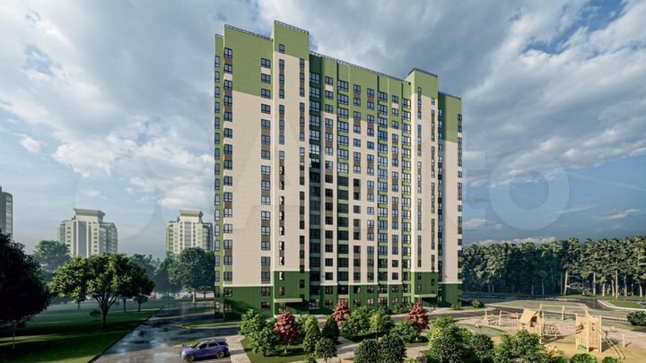 2-к. квартира, 55,4 м², 16/17 эт.