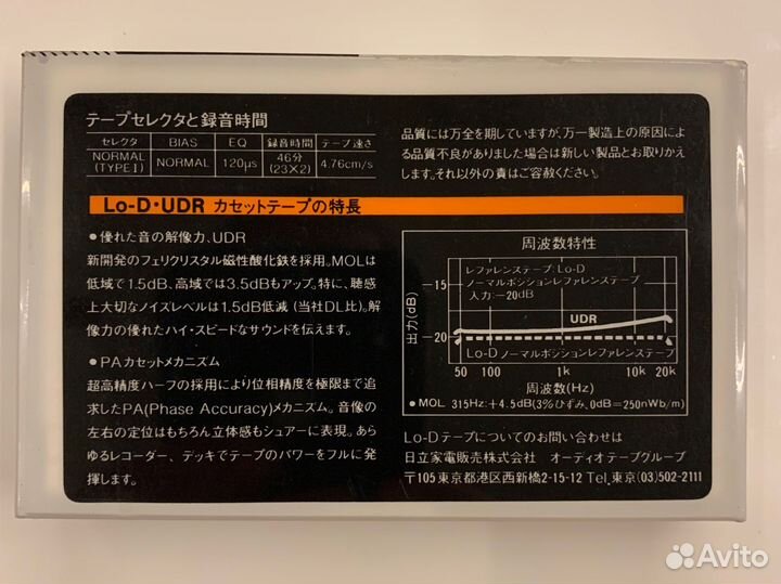 Аудиокассета Lo-D UDR 46. 1984 год