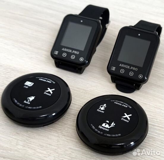 Система вызова официанта/персонала кнопка и часы