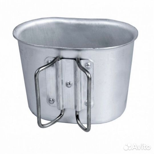 Армейская фляжка с котелком (черный)