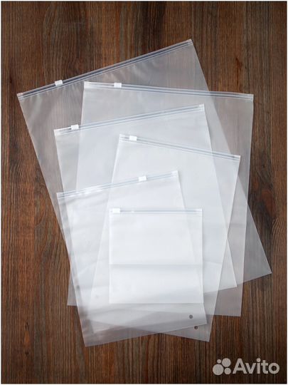 Пакеты zip lock с бегунком белые матовые