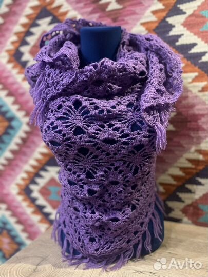 Шаль ручной работы новая