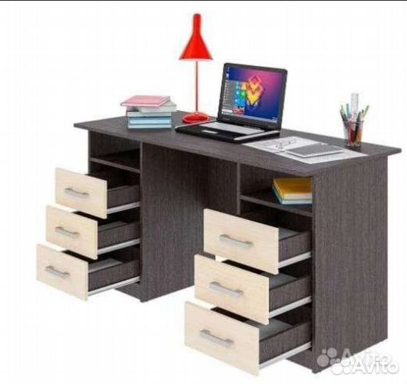 Стол письменный, компьютерный с выдвижными ящиками