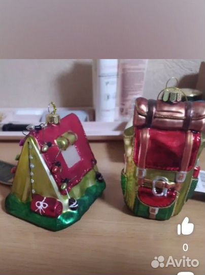 Палатка и рюкзак игрушка на ёлку