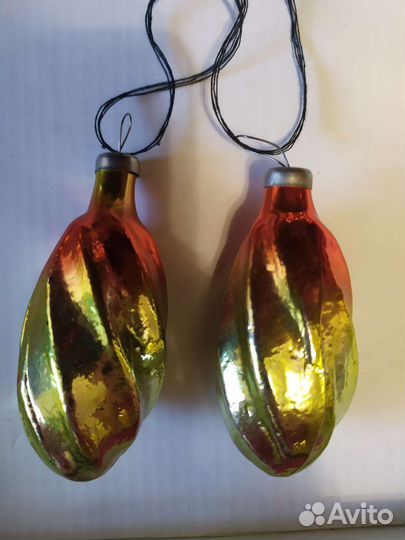 Елочные игрушки СССР шишка, виноград