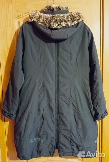 Куртка-п/пальто на синтепоне-50-52р. с капюшоном
