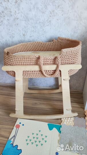 Детская люлька колыбель плетеная