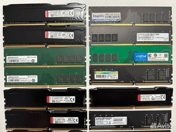 Оперативная память для пк DDR4/DDR3/DDR2/DDR1