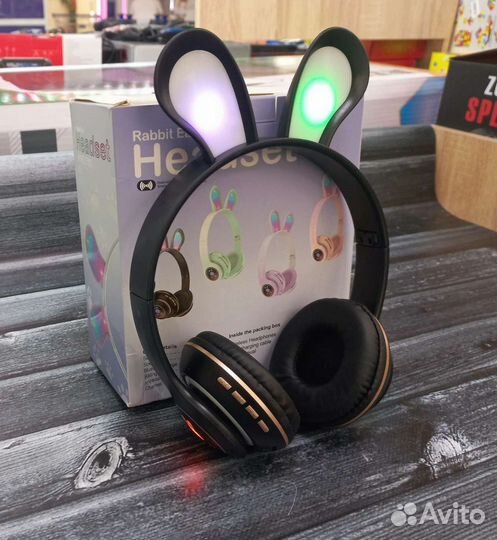 Блютуз наушники с заячьими ушками