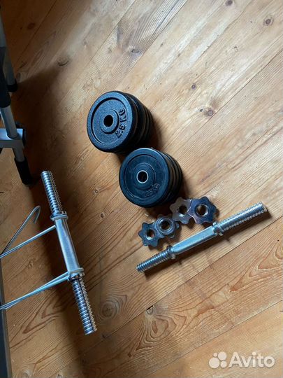 Скамья для жима и штанга бу