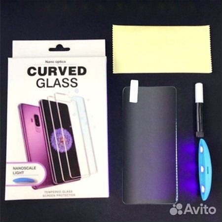 Защитное стекло с Уф клеем Nano Optics изогнутое
