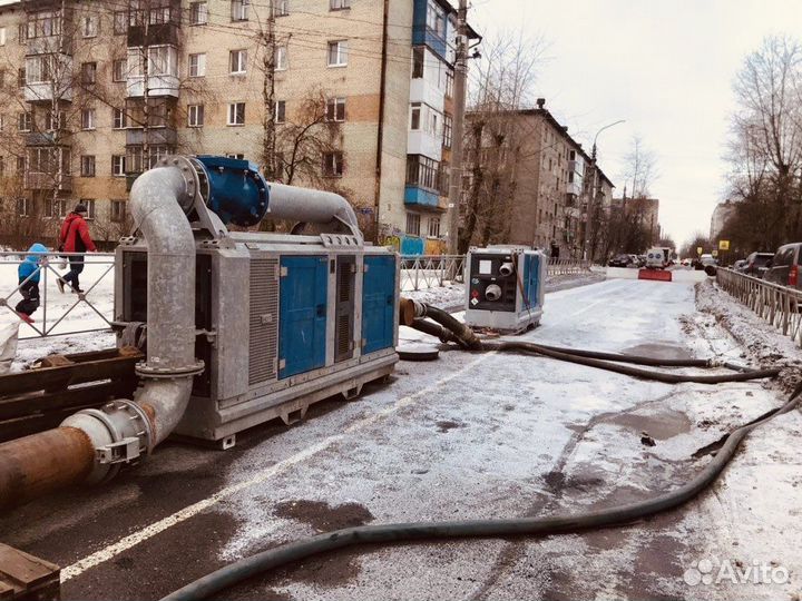 Откачка и перекачка воды от 200 до 4000 кубов час