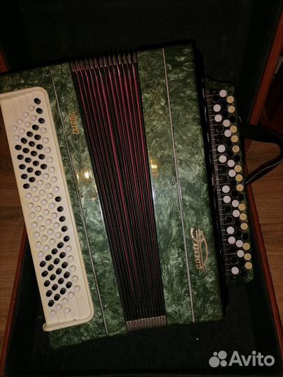 Баян этюд 205м2 изумрудный + чехол