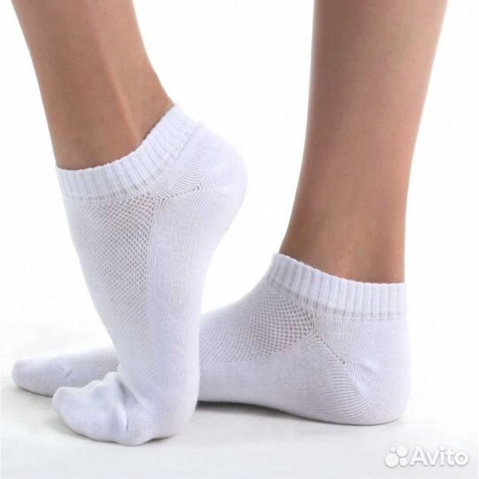Носки спортивные NS11-7 низкие белый (21-24)