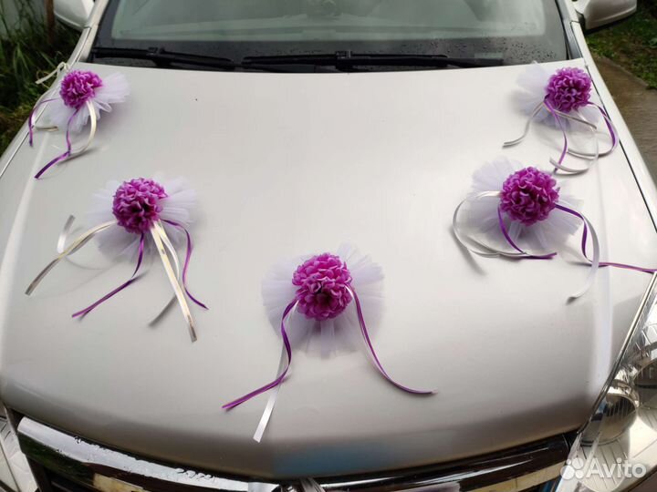 Цветы на свадебную машину новые