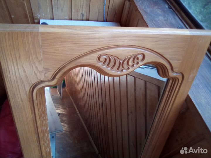 Зеркало настенное массив дуб 124 х 44 см