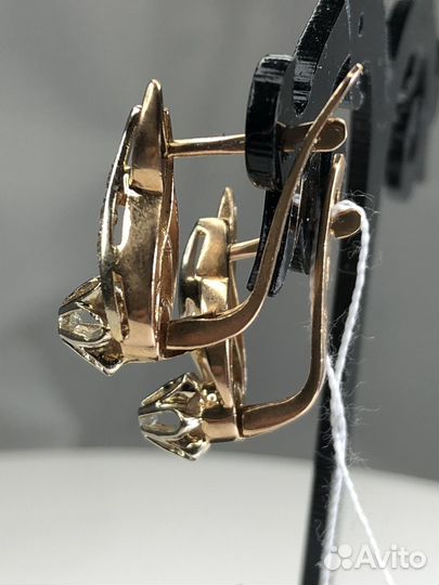 Серьги с бриллиантами золото 585, 5,6 гр