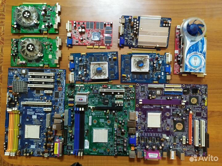 Материнские платы, видеокарты на запчасти