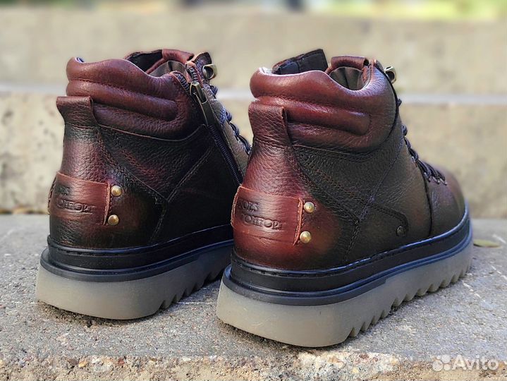 Ботинки зимние стиль ecco Merrell Timberland