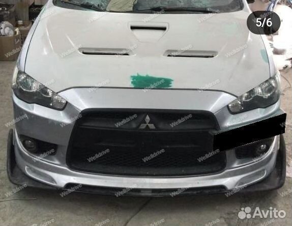 Подиум боковой Mitsubishi Lancer X 10 на хром