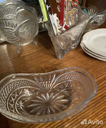 Хрустальная ваза конфетница сахарница