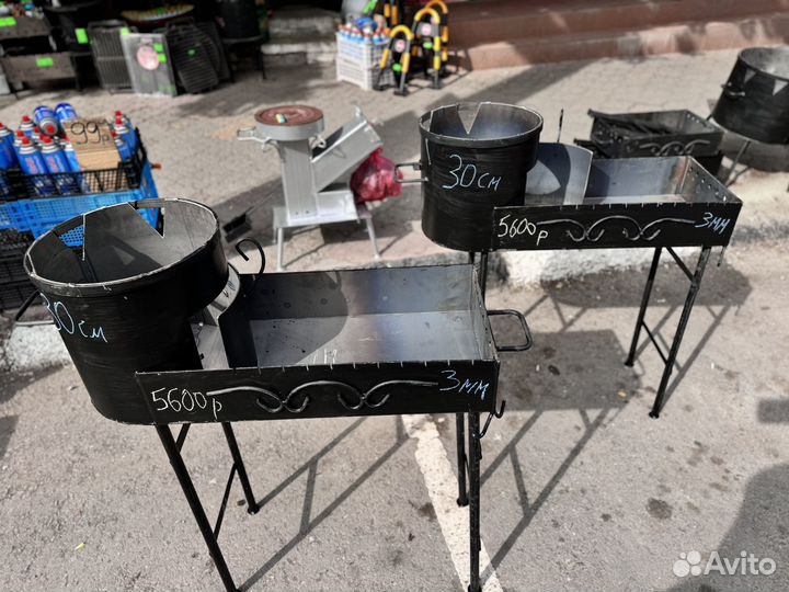 Мангал с печью под казан