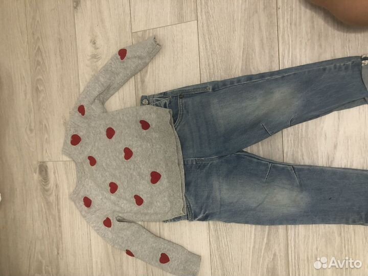 Джинсовый комбинезон для девочки 80