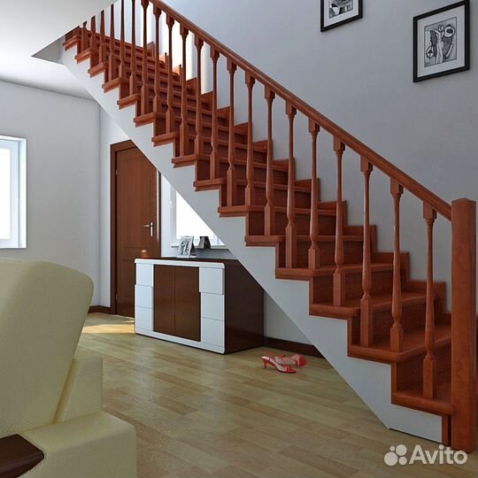 Лестница на металлокаркасе