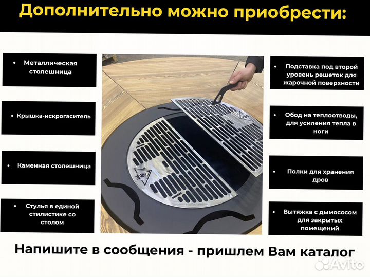 Мангал барбекю гриль стол 5 в 1