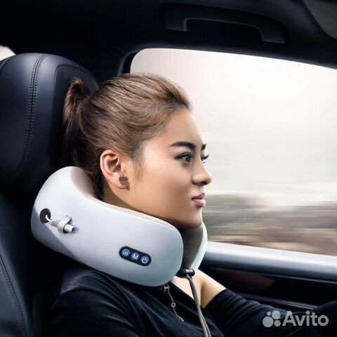 Аккумуляторная подушка массажер для шеи / Новая