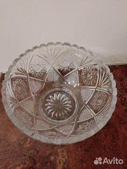 Ваза для фруктов хрусталь