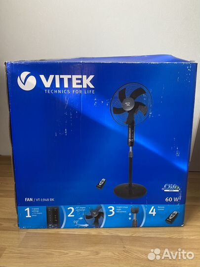 Вентилятор напольный с пультом Vitek