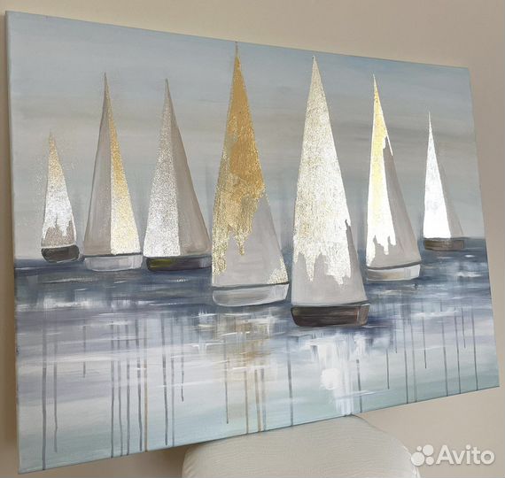 Новая картина «Парусники» 60х80 см