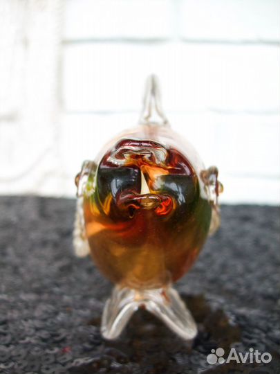 Декоративные рыбки винтаж стекло 2 шт