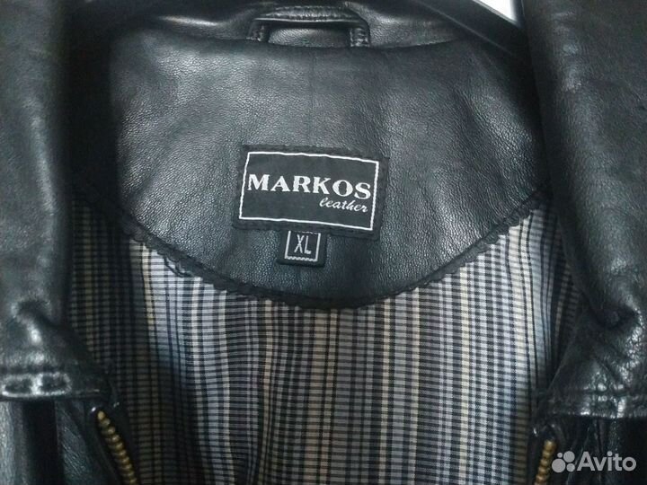 Кожаная куртка мужская 54 56