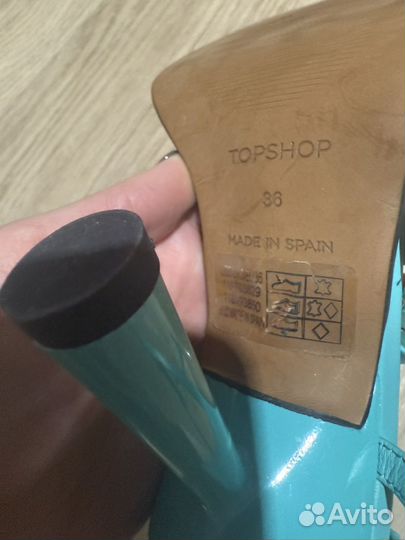 Босоножки Topshop бирюзовые 36 новве сандалии