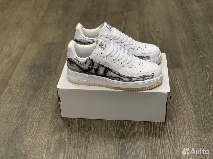 Кроссовки Nike Air Force 1 Skeleton White (36-45)