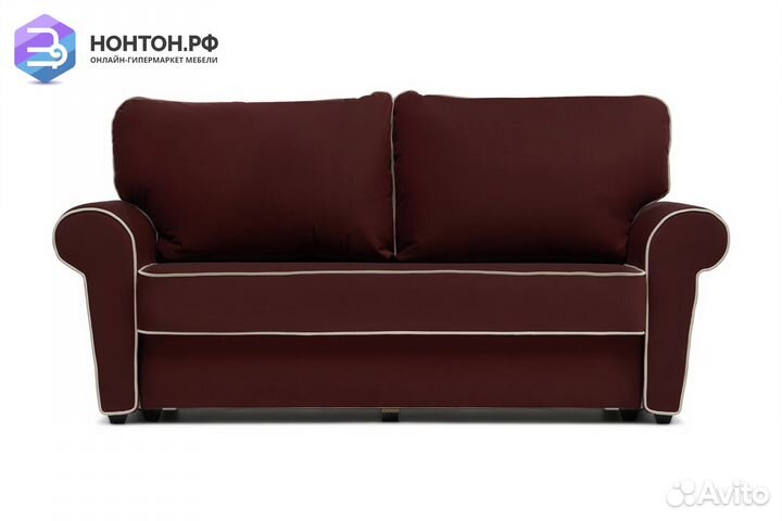 Диван еврокнижка Прованс бордовый