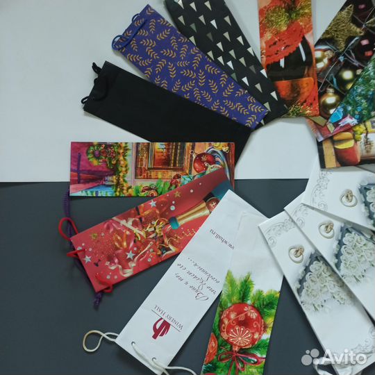 Подарочный пакет под бутылку / цена за всё