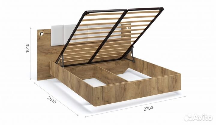 Кровать Мишель 160 с ми и с подъёмным механизмом