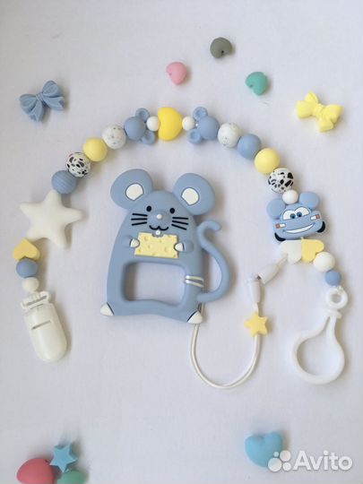 Силиконовые держатели для пустышек, грызунки