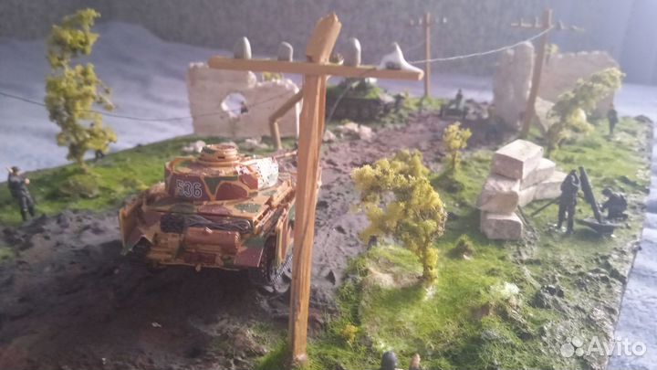 Диорама танковая битва