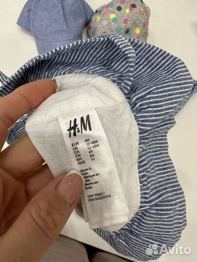 Панамка для девочки H&M 12-18мес,2 кепки