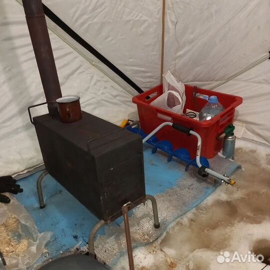 Печь для зимней палатки на дровах б/у