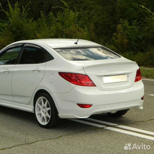Лип спойлер HS-2 для Hyundai Solaris FRP Plastic