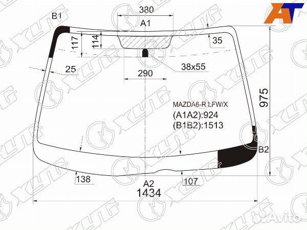 Стекло лобовое mazda atenza