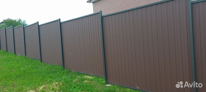 Установка заборов из профлиста