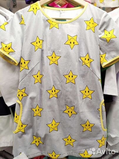 Медицинская блуза с рисунком 40-56